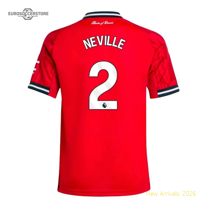 High-quality 2025-2026 Man Utd Home Shirt (kids) (neville 2)