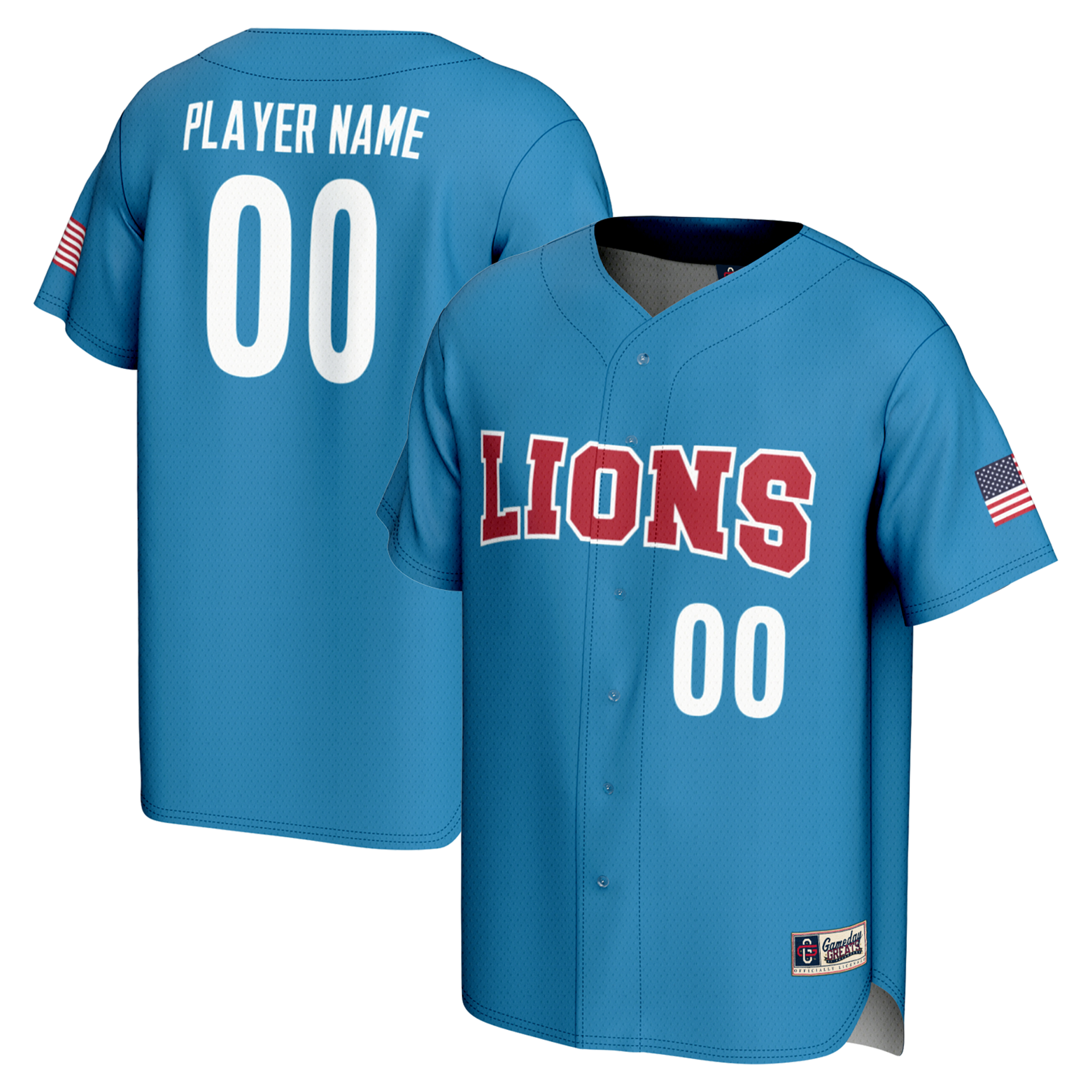 [NJP] Loyola Marymount Lions GameDay Greats Youth NIL Pick-A-Player Lightweight Baseball Jersey - Blue