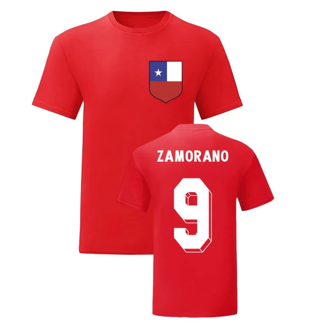 Quality Ivan Zamorano Chile National Hero Tee (Red) World