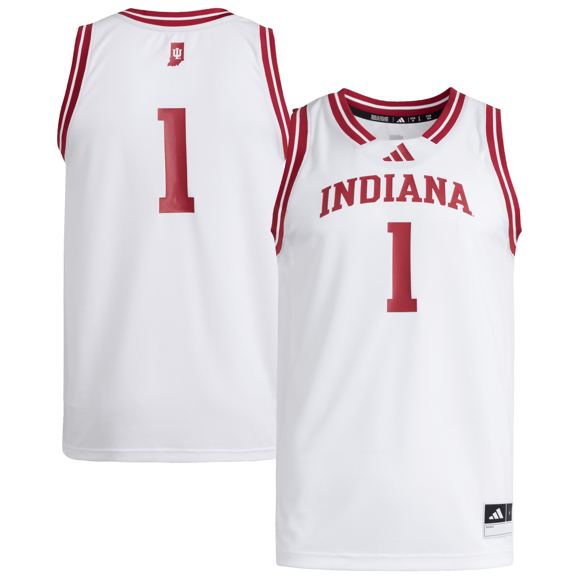 #1 Indiana Hoosiers adidas Replica Swingman Jersey - White