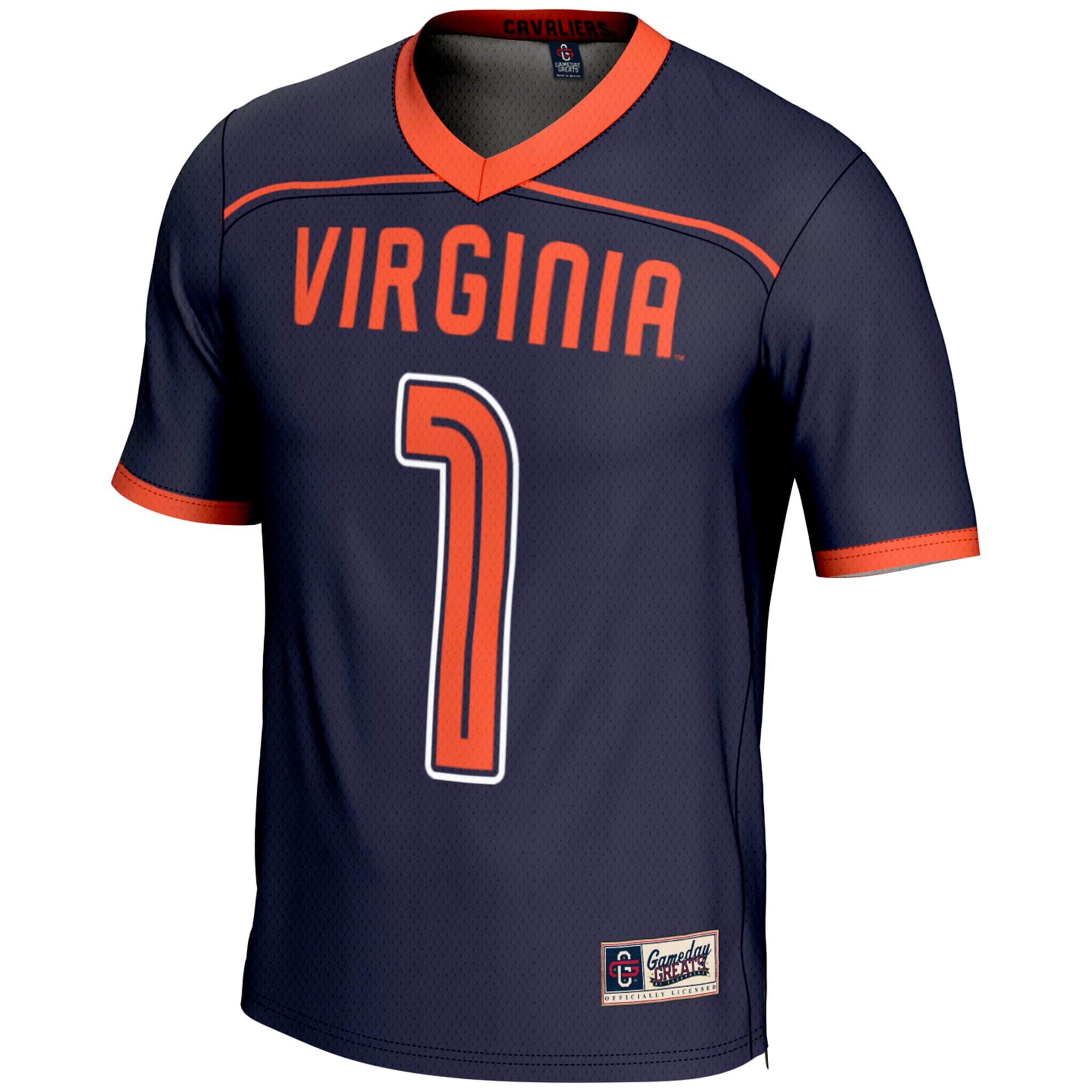 [NJP] Virginia Cavaliers GameDay Greats Youth Lacrosse Fashion Jersey Lightweight - Navy
