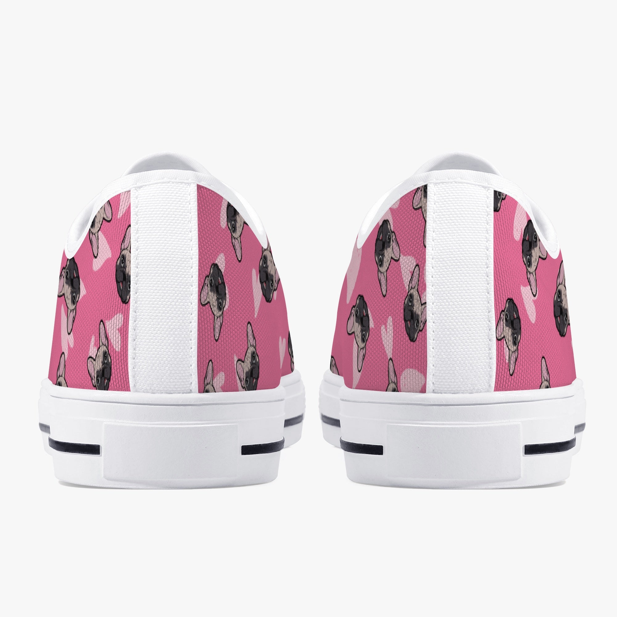 French Bulldog Simone Classic Low Top Canvas Shoes Protective Paw Gear