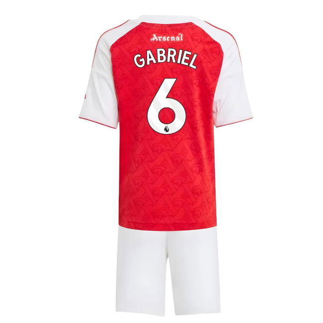 Arsenal Home Soccer Shirt 2025-20 Gabriel 6 L M S