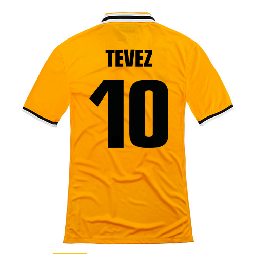 13-14 Juventus 10 Tevez Away Yellow Jersey Shirt - Official Replica