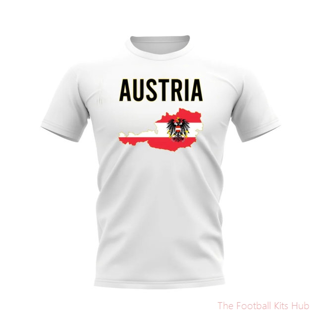 Men Austria Map T-shirt (White)