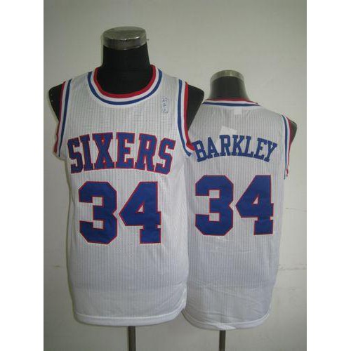 White PHI Philadelphia 76ers #34 Breathable Jersey NBA Fan Apparel