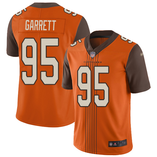Official NFL Cleveland Browns #95 Myles Garrett Brown Limited Jersey