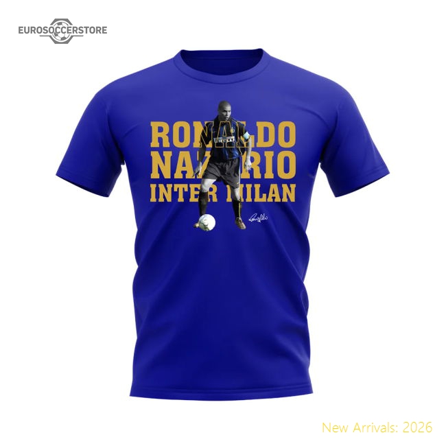 Best-Selling Ronaldo Nazario Inter Milan Player Tee (Royal Blue)