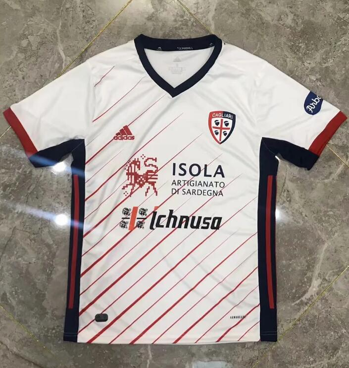 Cagliari 20-21 Away White Soccer Shirt Jersey - Official Replica 13273
