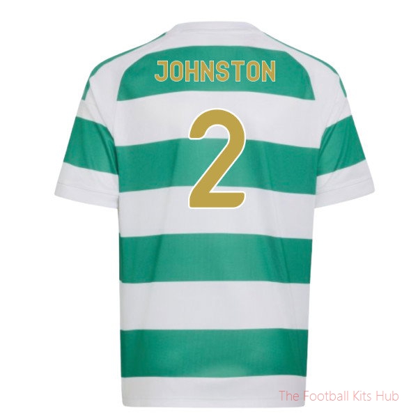Celtic Home Shirt 2026-2027 Johnston #2 Team Kit - Soccer Jersey