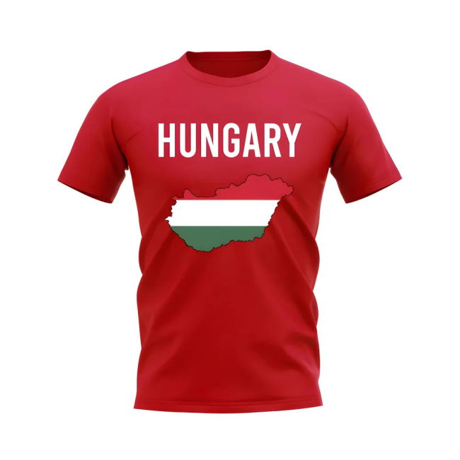 Hungary Map T-Shirt (Red) Authentic Performance Holland