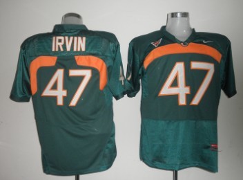 Men's None Green 2024 embroidered Irvin Green #47 match worn Jersey
