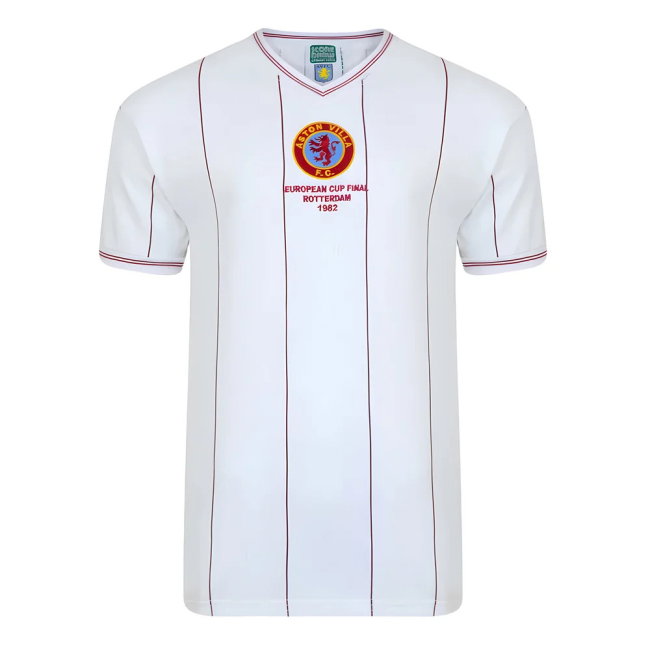 Score Draw Aston Villa 1982 Euro Final Retro Football Shirt