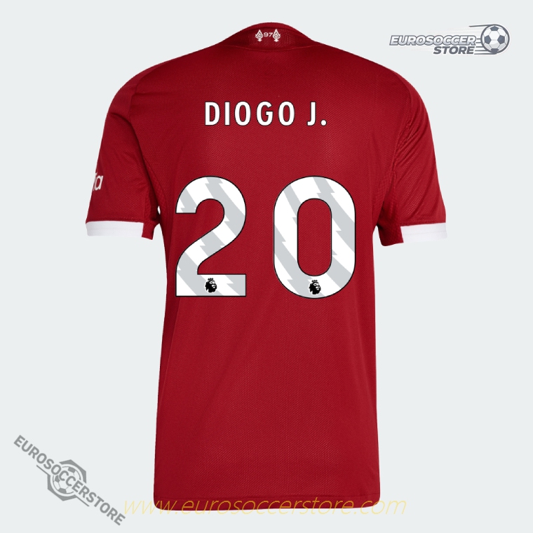 DIOGO J.'s 2025-26 Liverpool Home Jersey (Player Version) with the number 20