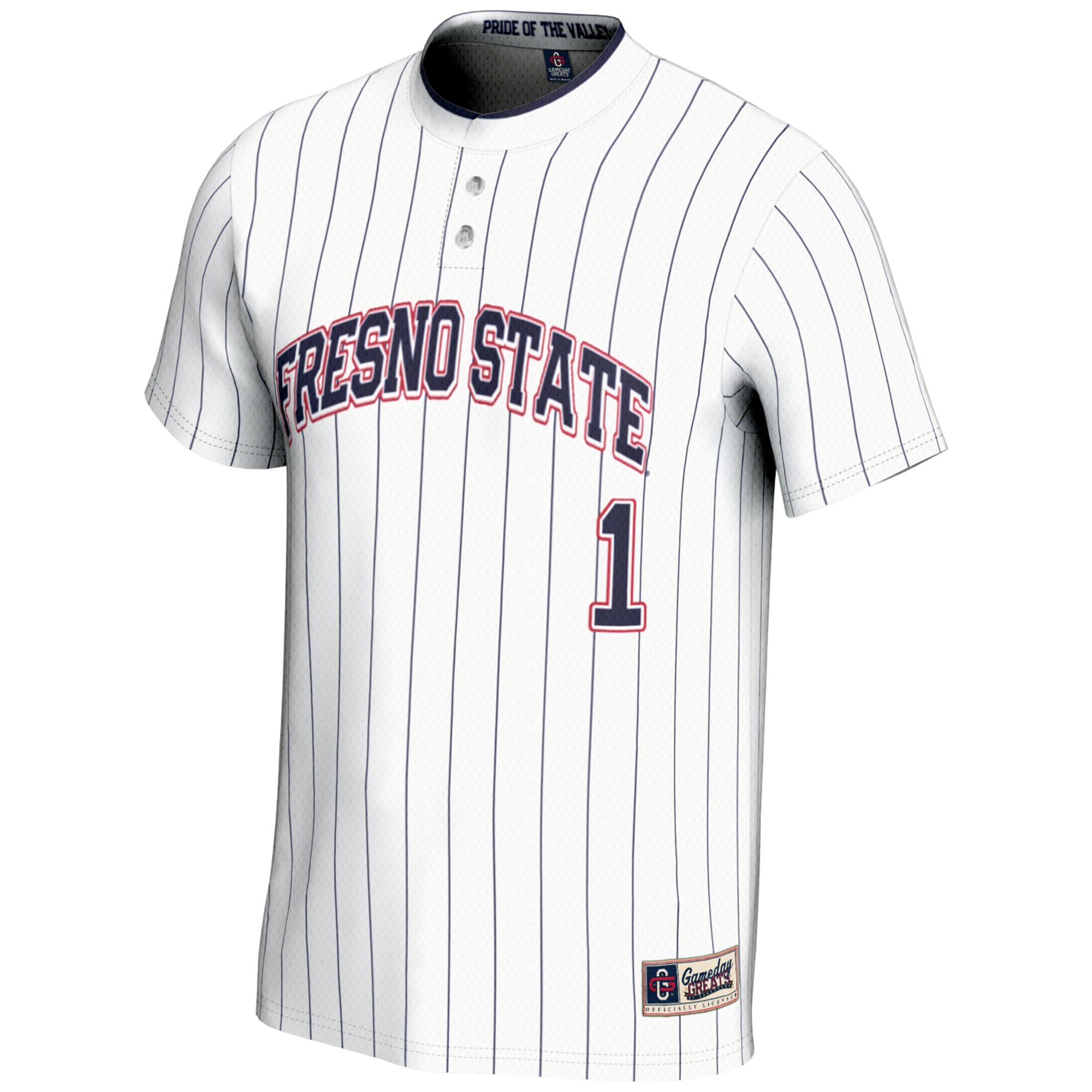[DDG] Fresno State Bulldogs GameDay Greats Lightweight Softball Jersey - White