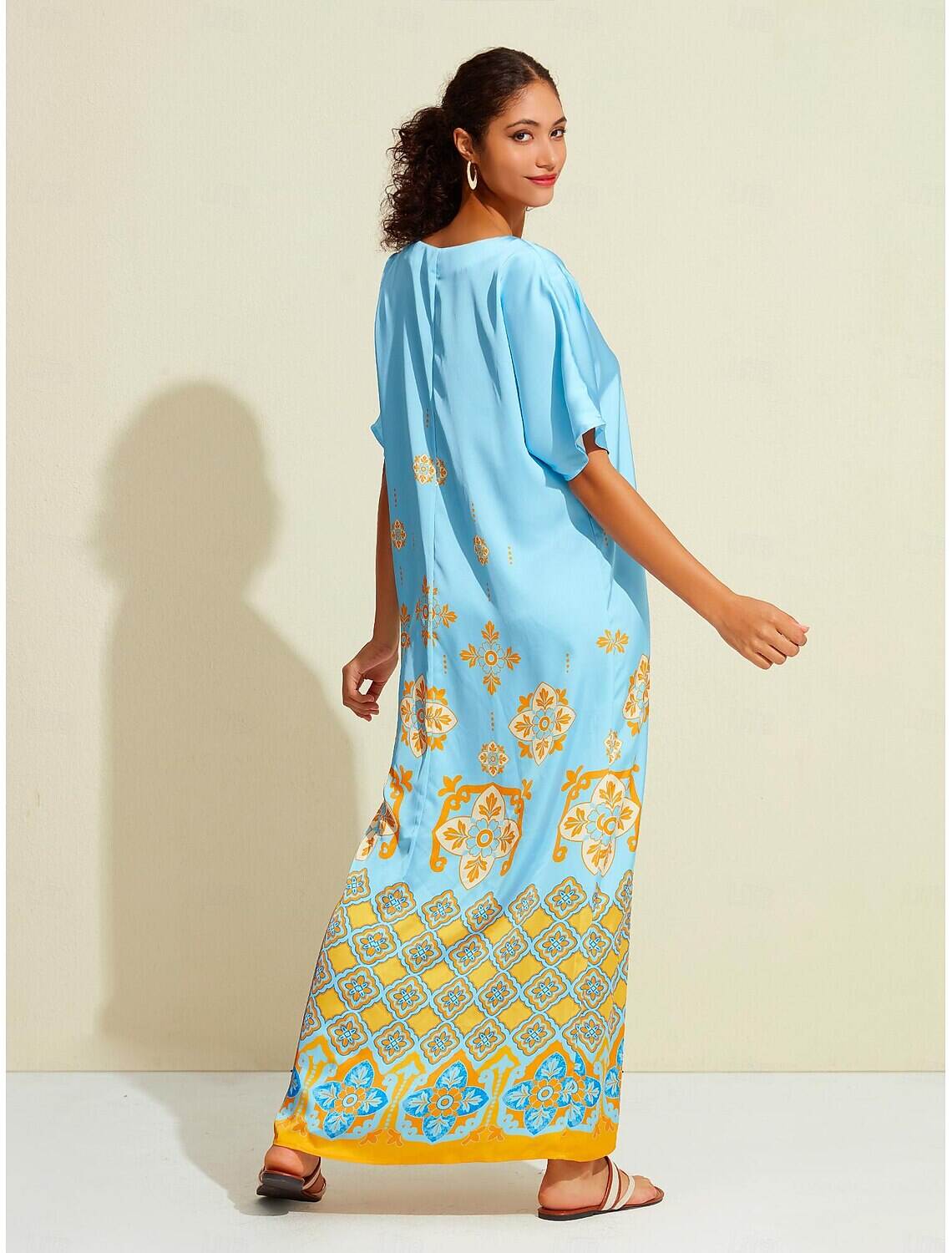 Satin Boho Double Slit Crew Neck Sleeveless Tank Top