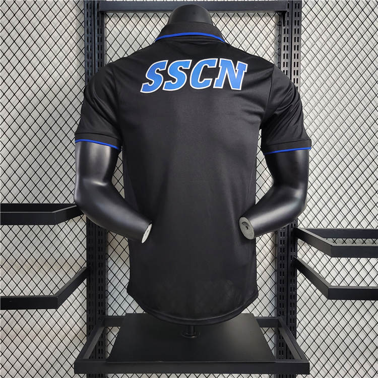 Match Quality NapoliNaples 2324 Black Polo Shirt Football Shirt
