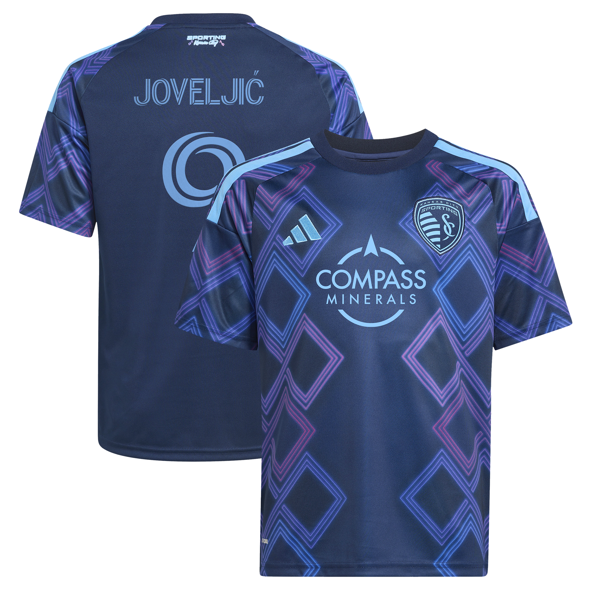 [LK] Dejan Joveljic Sporting Kansas City Youth 2026 The 18th & Vine Kit Replica Jersey - Blue
