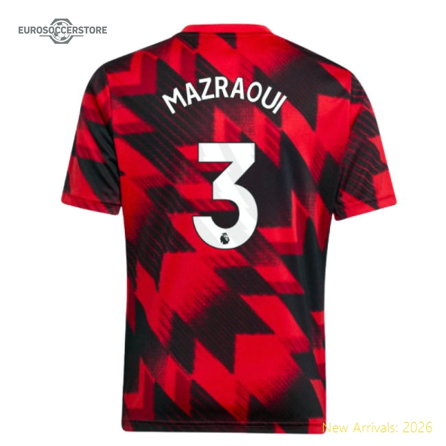 2025-2026 Man Utd Kids Soft Jersey Mazraoui Dri-fit Aeroready
