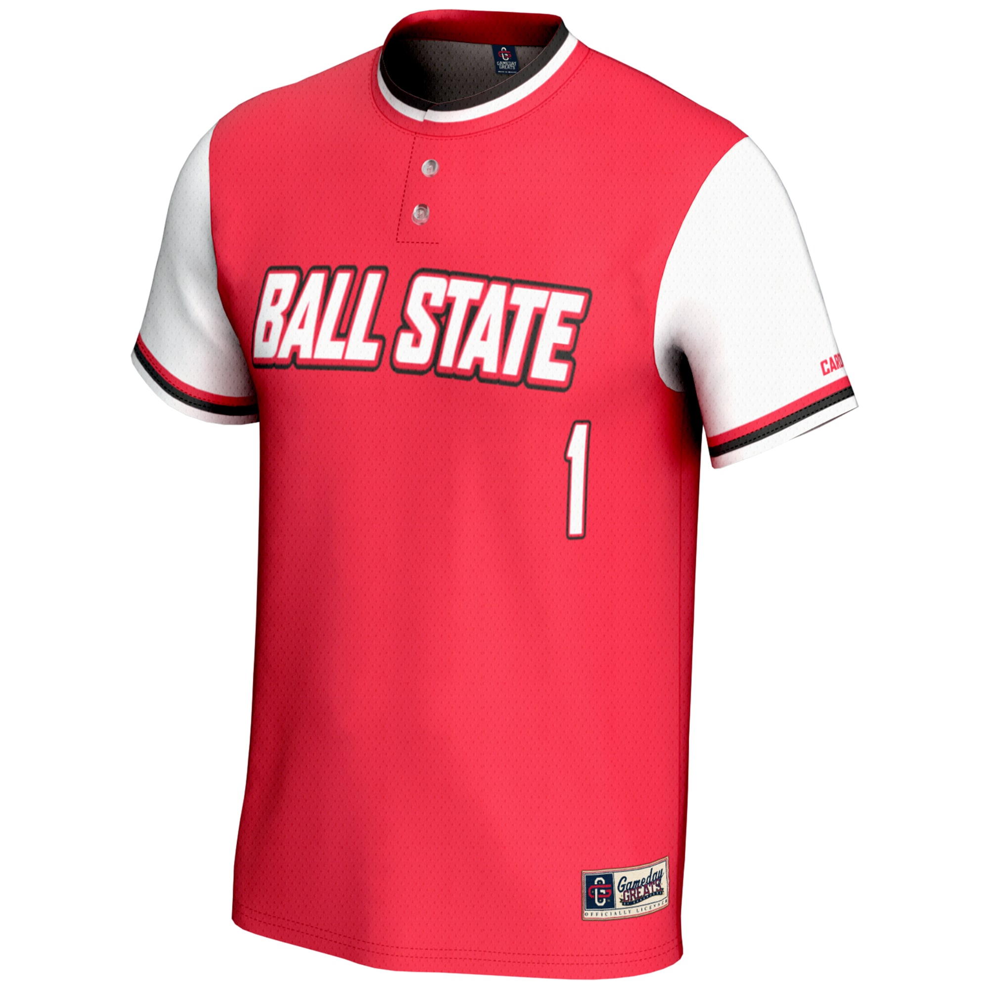 [DDG] Ball State Cardinals GameDay Greats Youth Lightweight Softball Jersey - Red