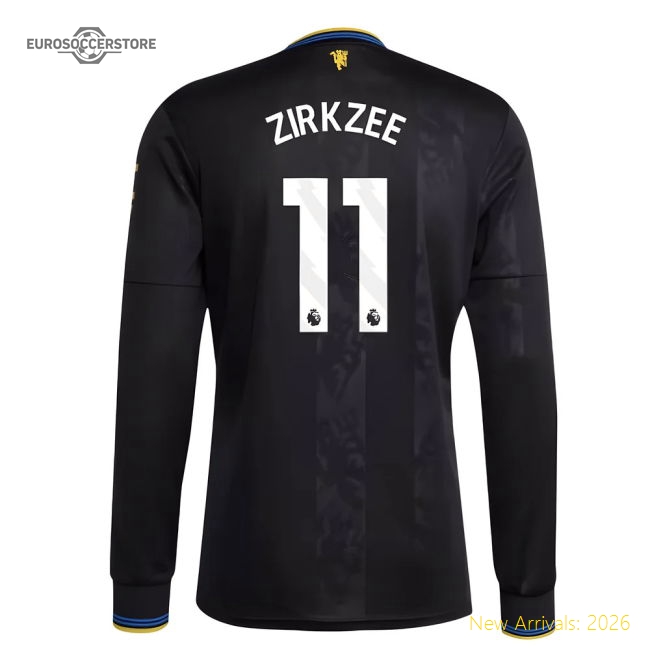 2025-2026 Man Utd Long Sleeve Third Shirt (zirkzee 11) - Authentic Design