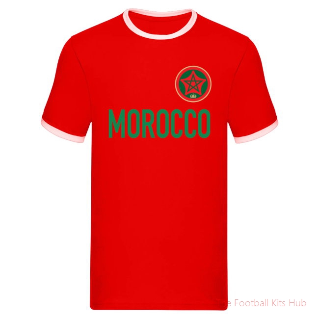 Morocco Logo & Text Ringer Tee (Red)