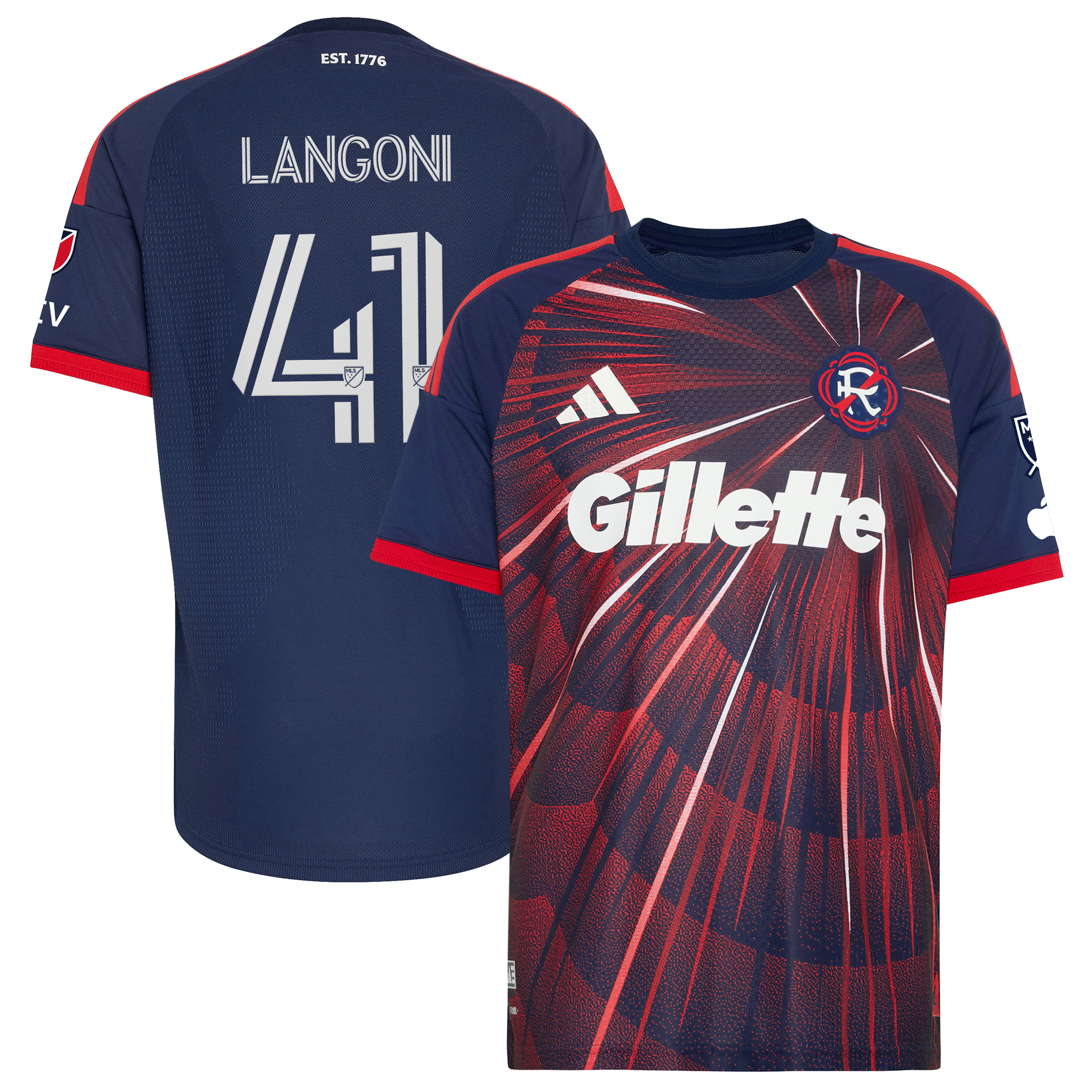 [SJH] Luca Langoni New England Revolution 2026 Independence Day On-Field Authentic Jersey - Blue