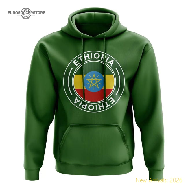 First-class Ethiopia Football Badge Hoodie (green) - Budget-friendly
