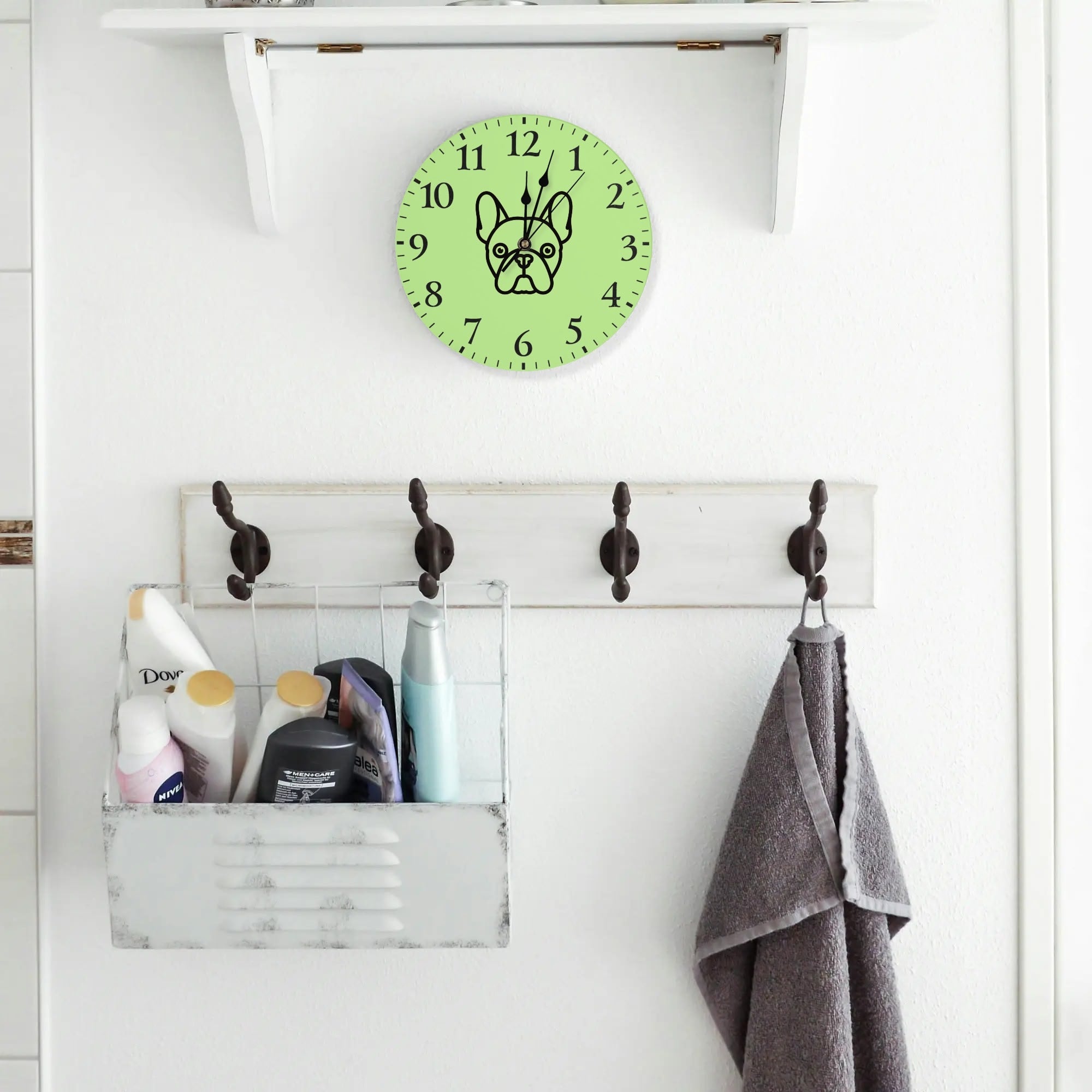 Nova - Durable Frameless Wall Clock For French Bulldogs