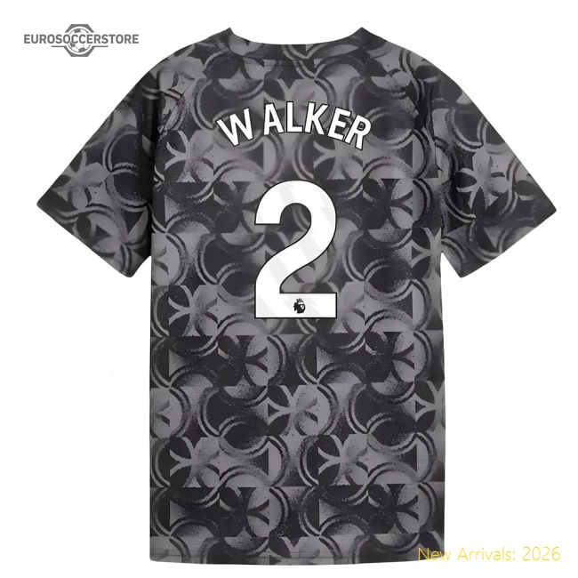 Man City Walker Premium Kids Jersey Drycell Stretchy Soft-touch