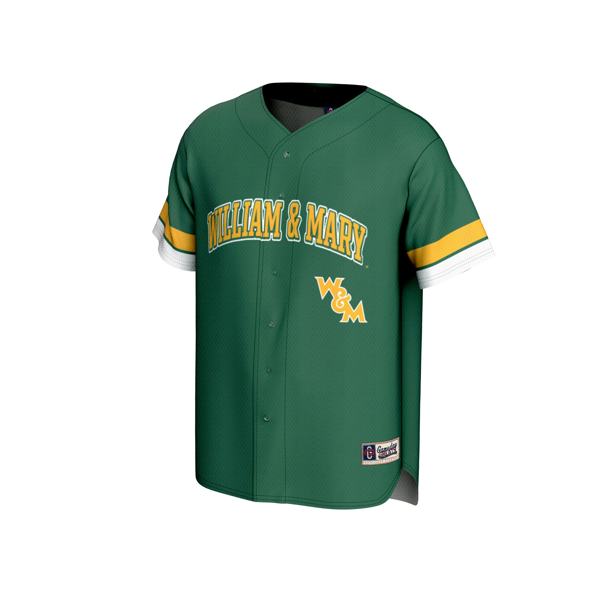 [DDG] William & Mary Tribe GameDay Greats Baseball Jersey - Green