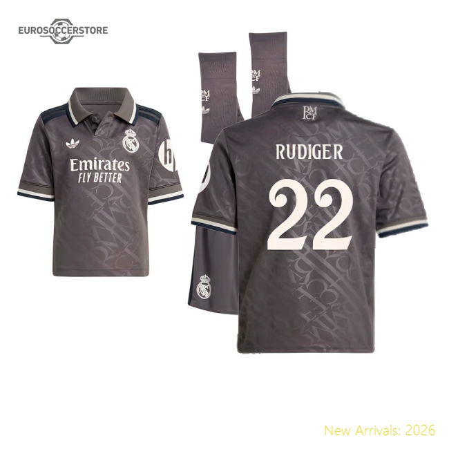 Football Team Rudiger Durable Youth Jersey Performance Fabric Flexible