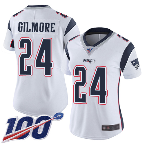 NFL NE Patriots #24 Stephon Gilmore White Limited Jersey - High Qua...