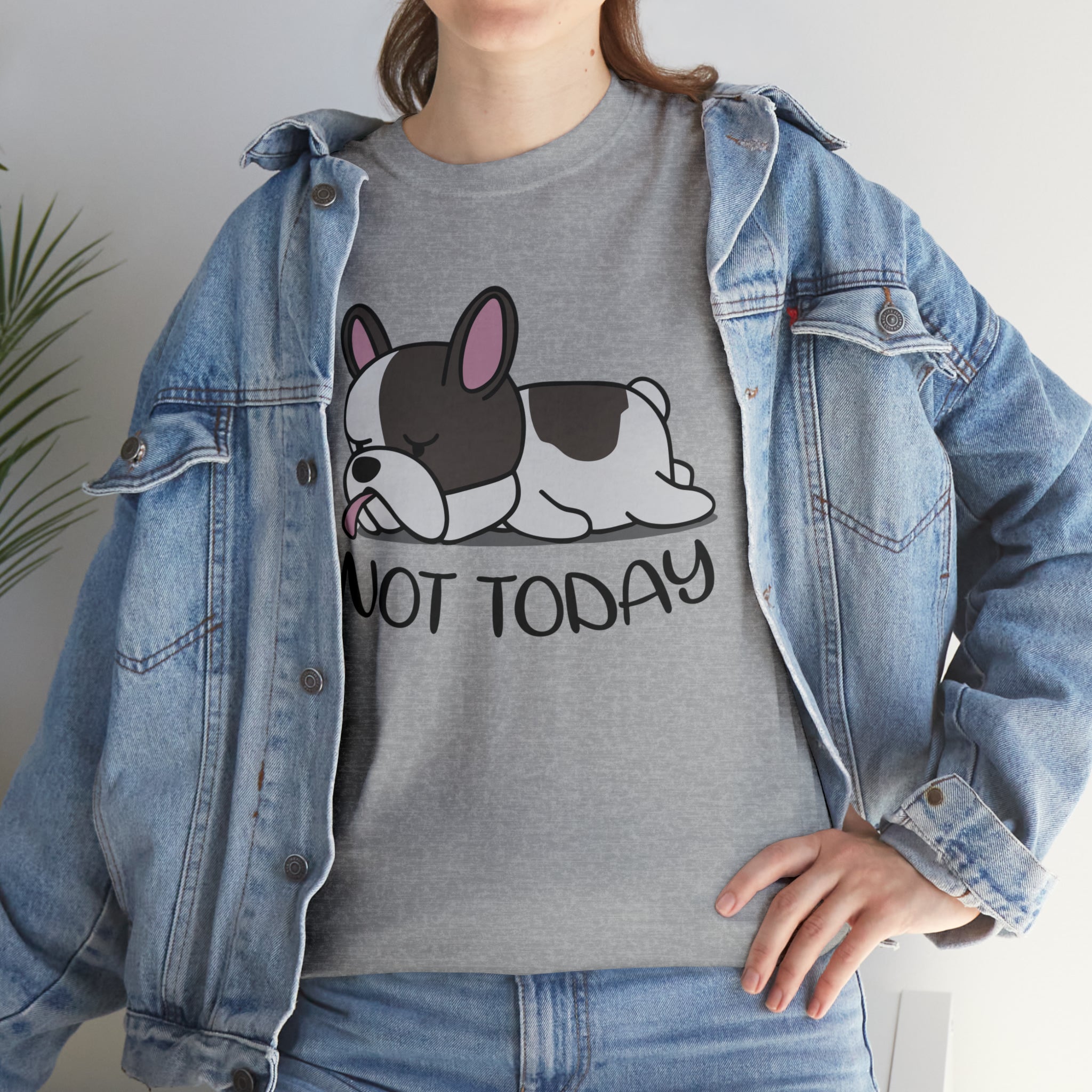 Minimal-Aesthetic Not Today - Unisex Cotton T-shirt for Daily Life
