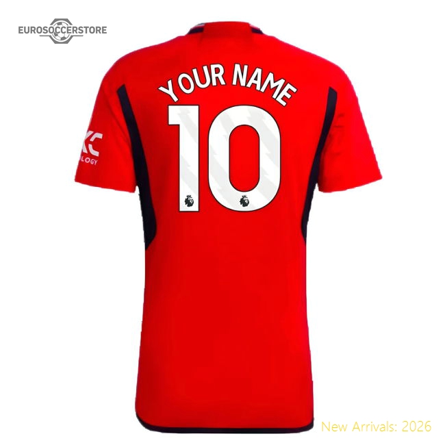 Top-grade 2023-2024 Man Utd Home Shirt (your Name) - Authentic Design