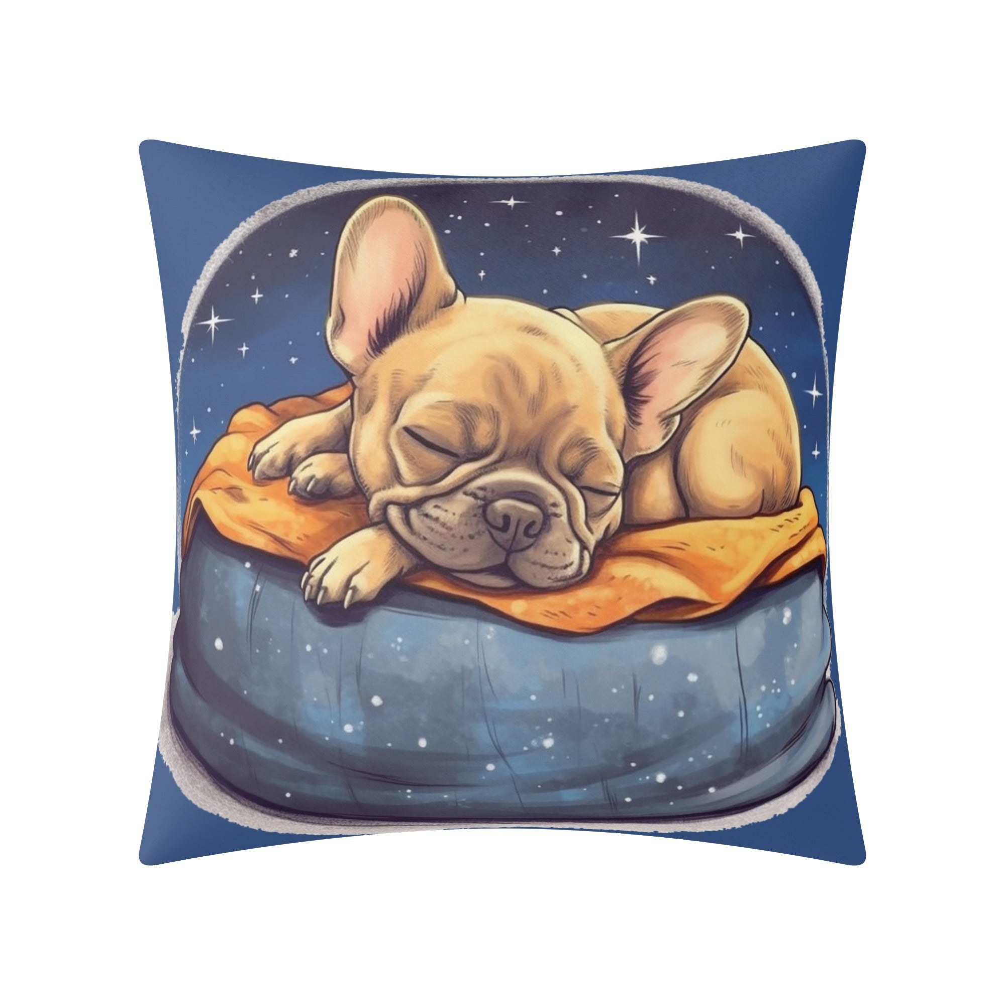 Serene Sleeping Frenchie - Pillow Cover