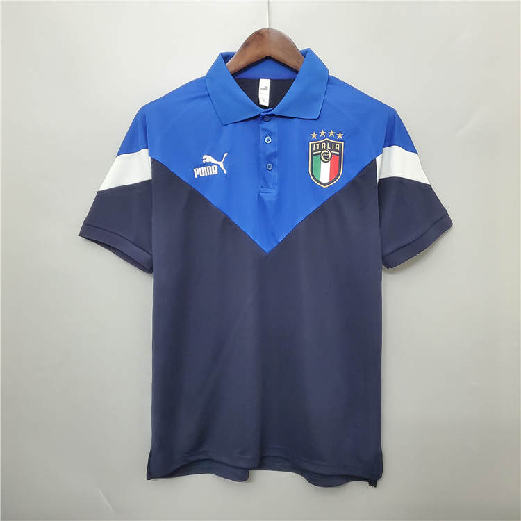 Premium Quality Euro 2020 Italy 20-21 NavyBlue Polo Shirt