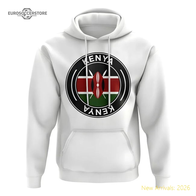 Kenya Football Badge Hoodie (white) - Supporter Edition