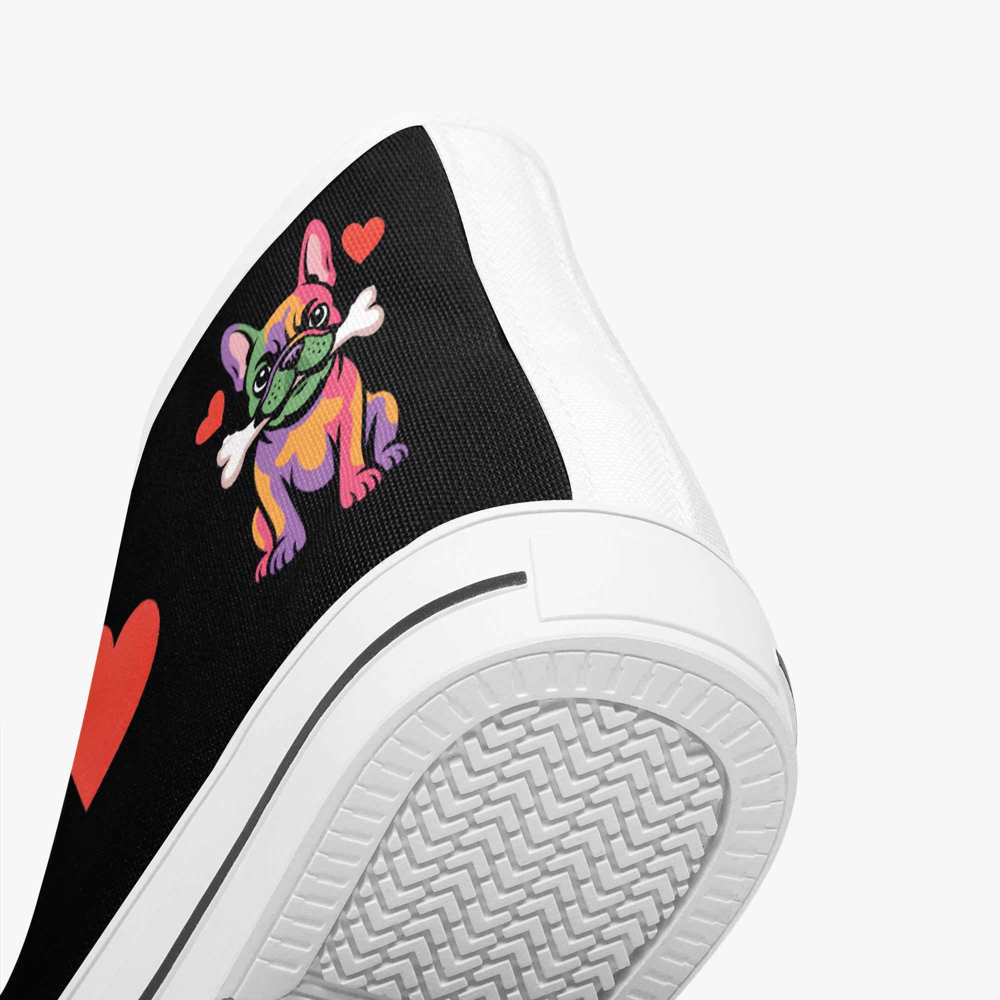 French Bulldog Lover Madalene Classic High Top Canvas Shoes Casual Footwear