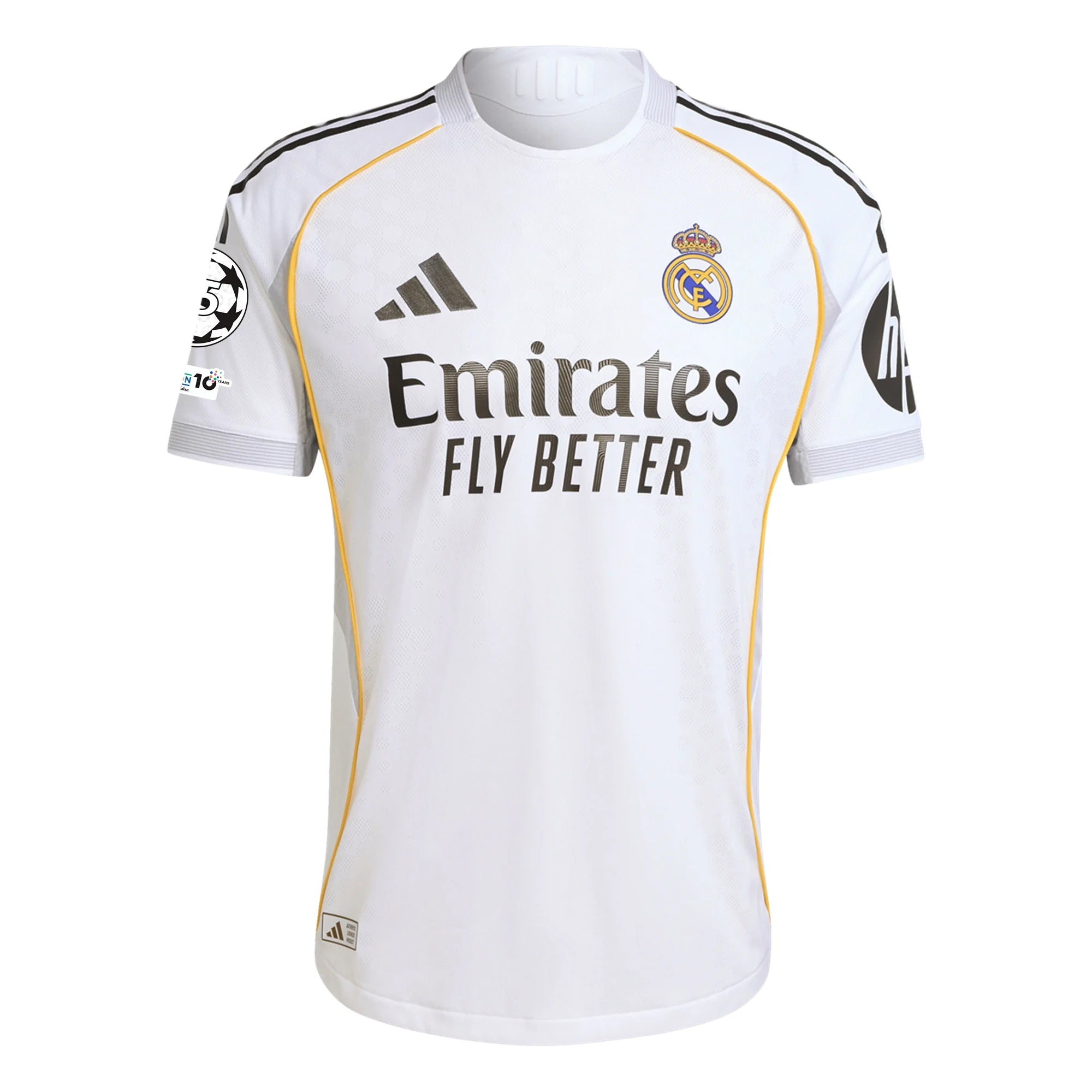 Real Madrid Patches 2025-2026 UCL Home Jersey – Authentic Shirt