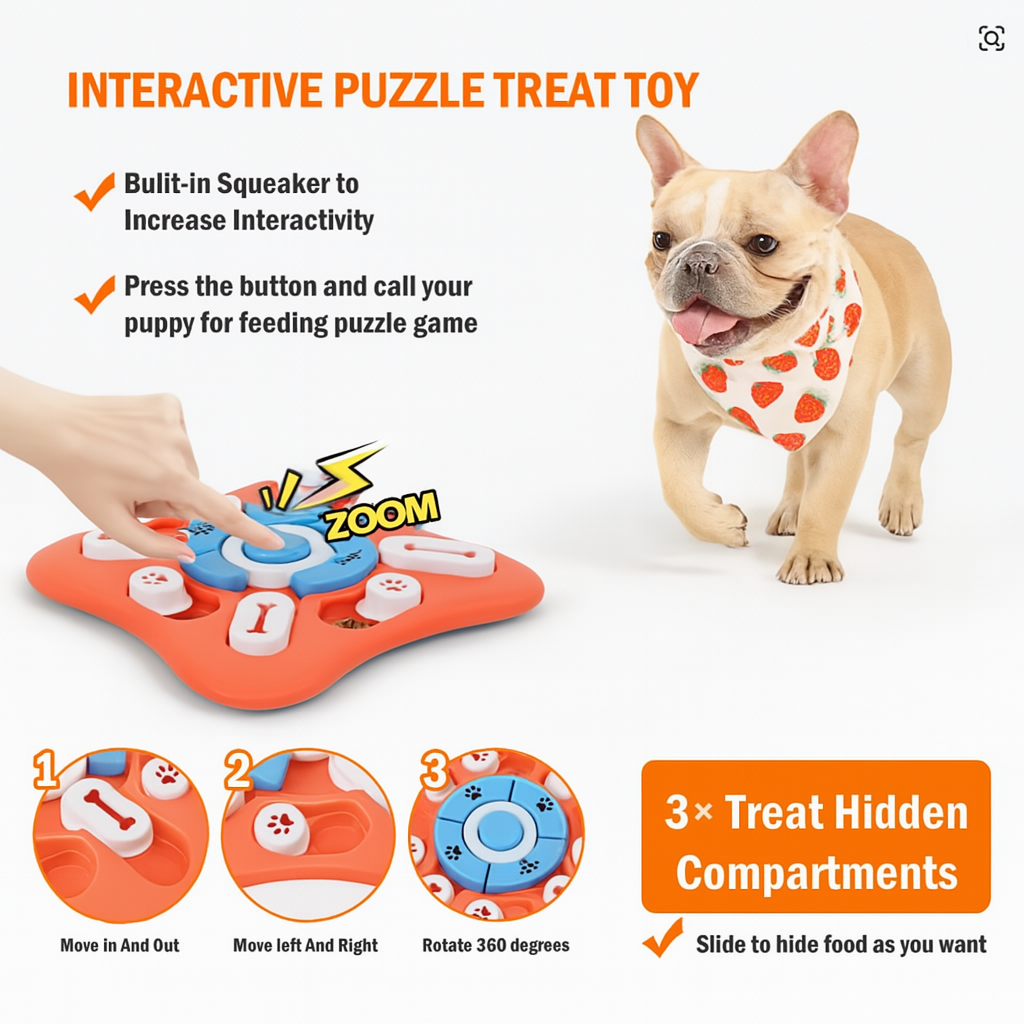 French Bulldog Tuggiq Frenchie Puzzle Toy – Iq Interactive Training