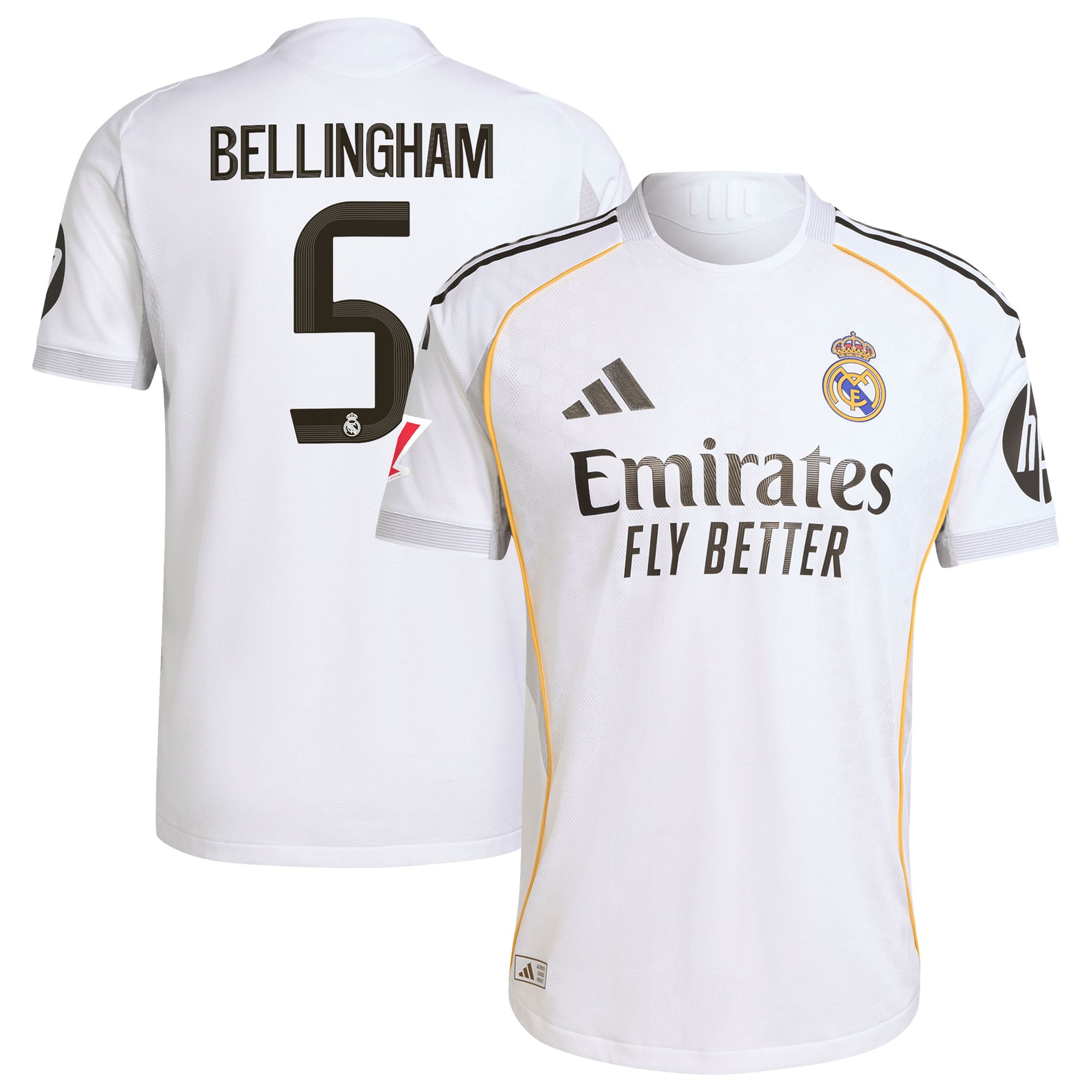 [SJH] Jude Bellingham #5 Real Madrid 2025/26 Home Authentic Jersey - White