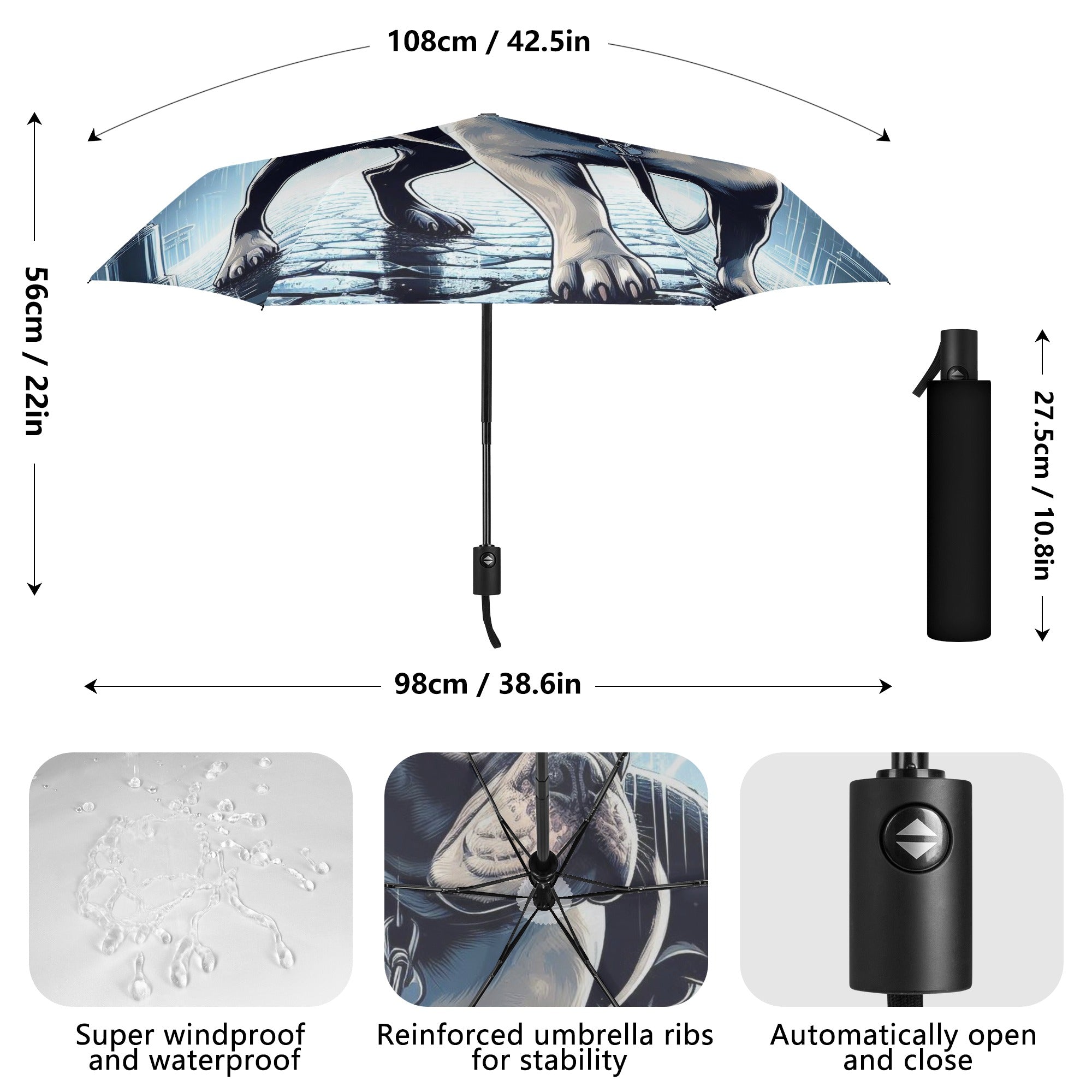 Pet-Lover Everyday Durable Kona - Umbrella for Home Use Premium