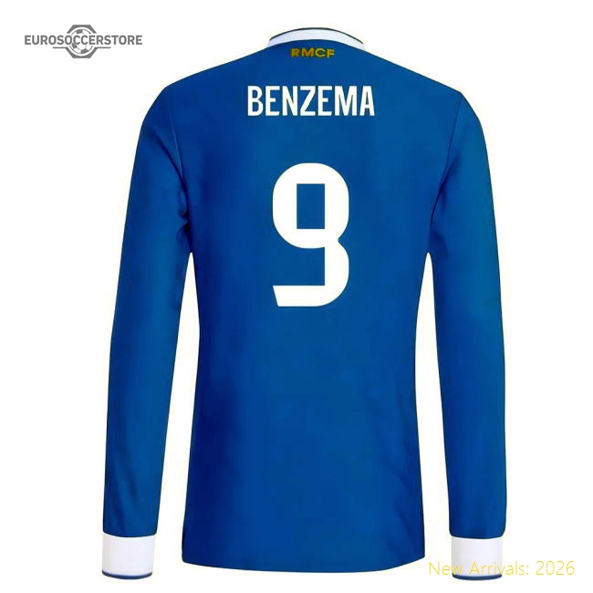 Trending 2025-2026 Real Madrid Authentic Long Sleeve Third Shirt (Benzema