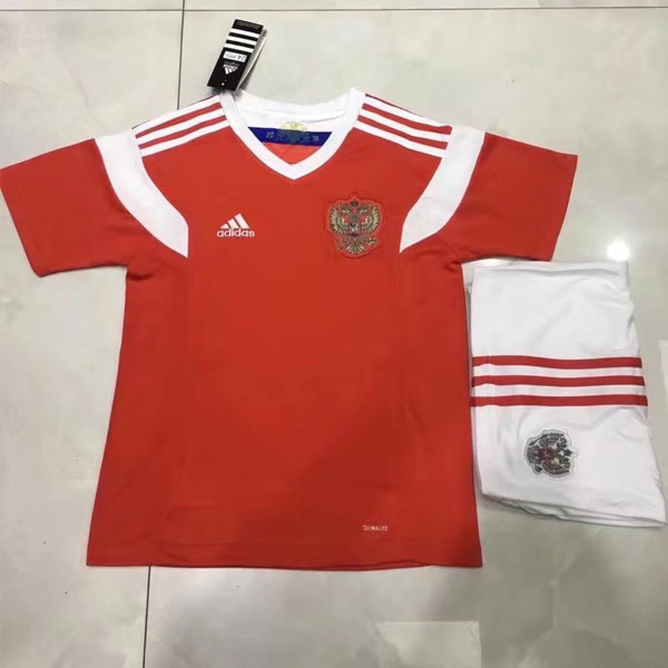 High Performance Kids Russia Home 2018 World Cup Soccer KitShirtShorts