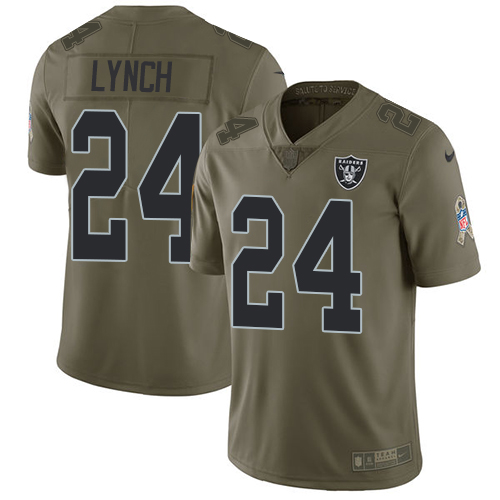 Authentic NFL O R Raiders #24 Marshawn Lynch Team Color Limited Jersey