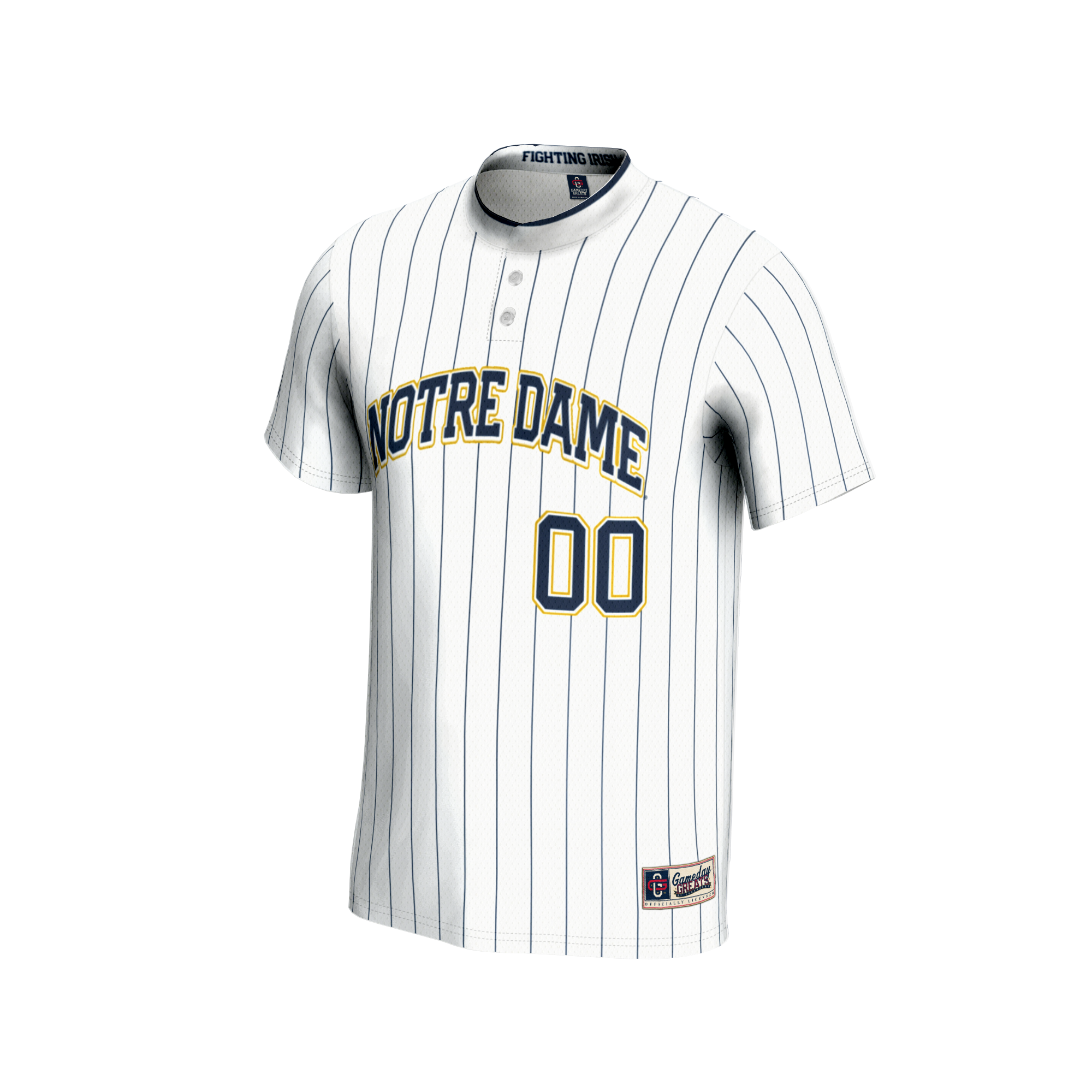 [DDG] Notre Dame Fighting Irish GameDay Greats Youth NIL Pick-A-Player Lightweight Softball Jersey - White