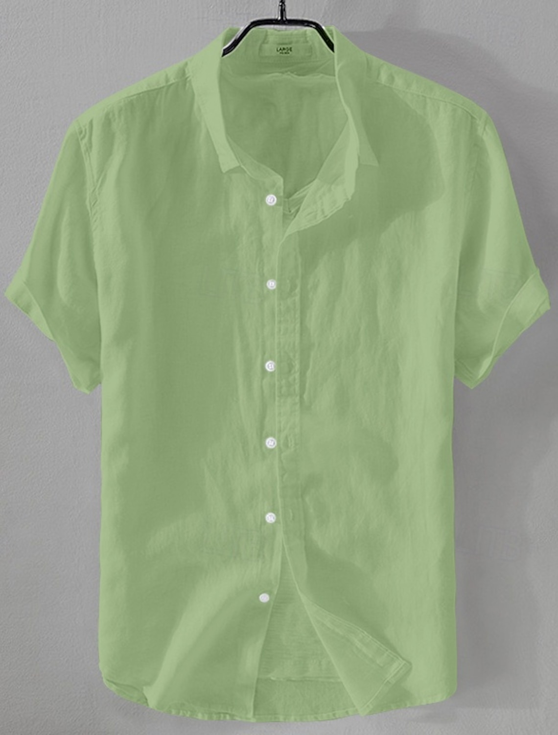 Men's Linen Shirt Minimalist Aloha Casual Cotton Button Up Coconut