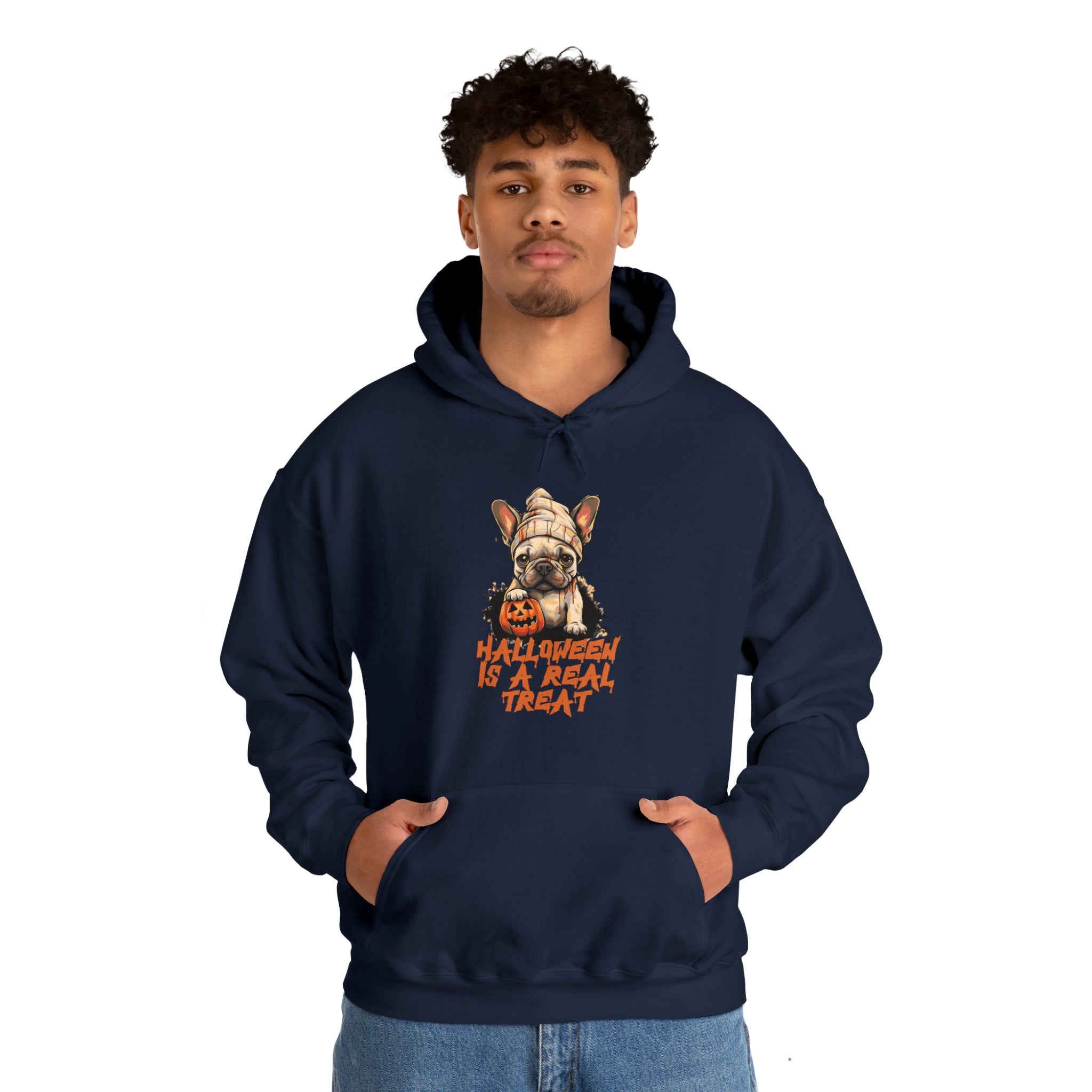 French Bulldog Real Treat Halloween Unisex Hoodie Essential Dog Supply