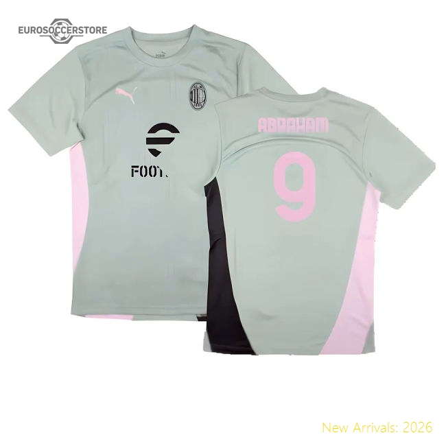 Match-Day 2024-2025 Ac Milan Training Shirt (Green Fog) (Abraham 9)